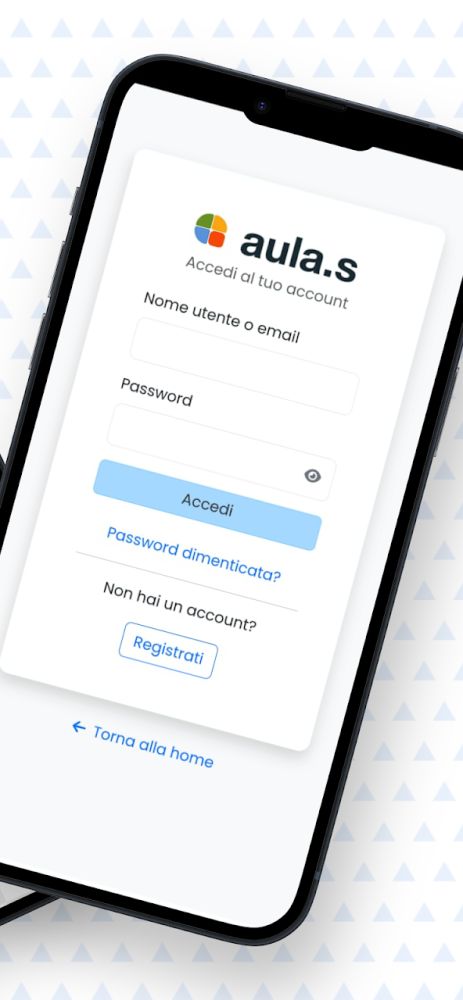 Schermata dell’app Aula School