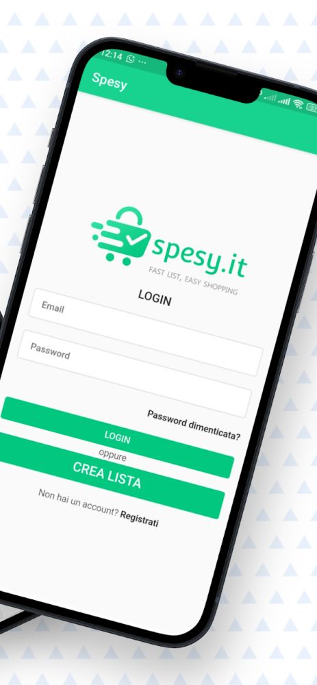Schermata dell’app Spesy