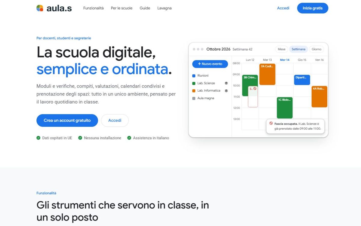 aula.school — Piattaforma didattica