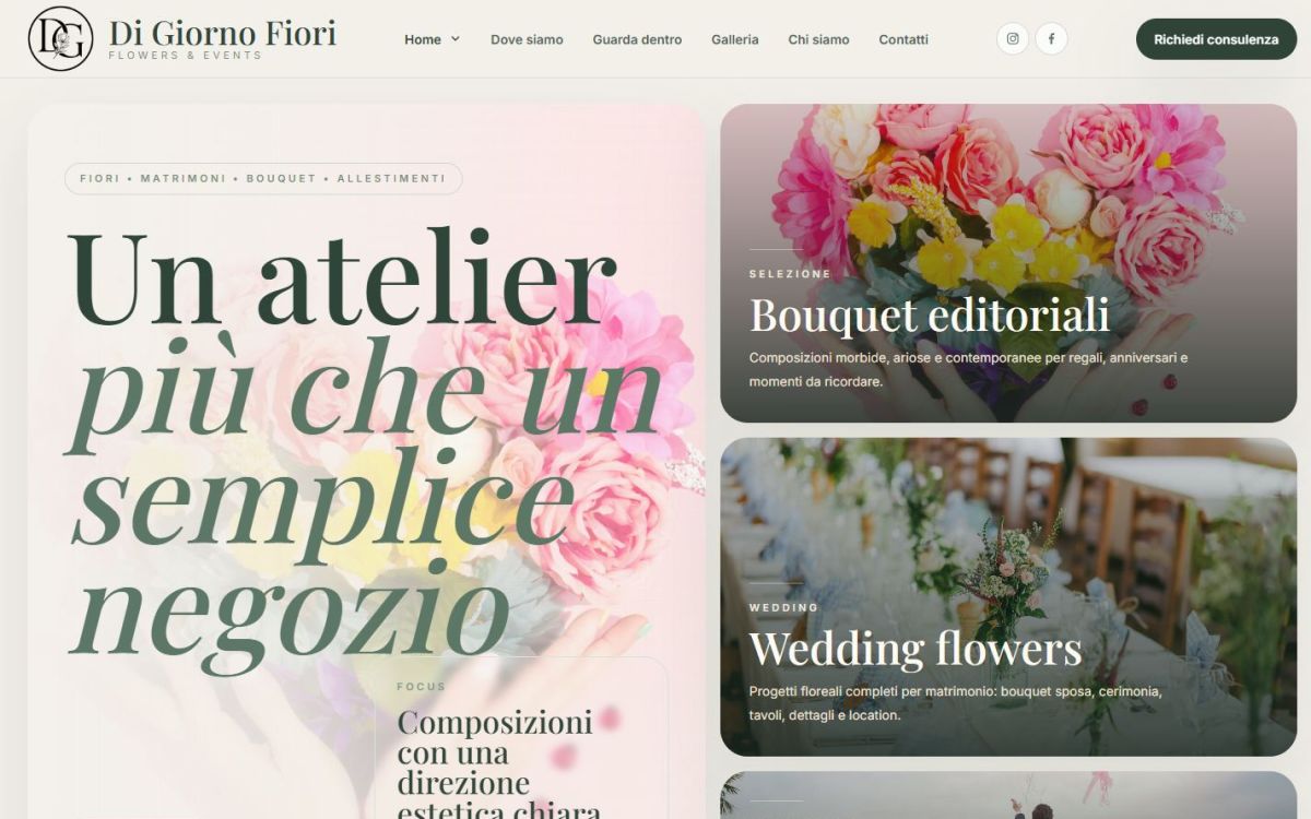Di Giorno Fiori — Sito web