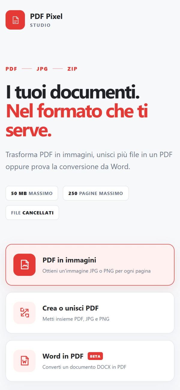 PDF Pixel Studio su smartphone