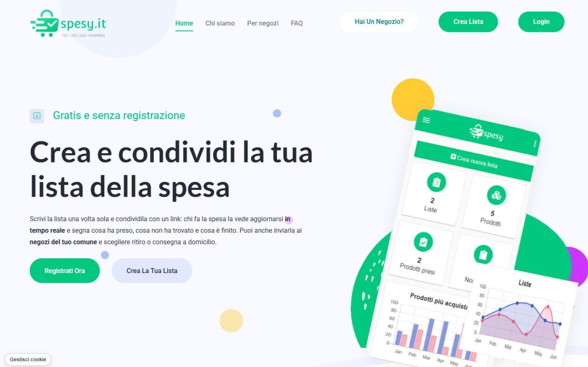 Spesy — Web app e app Android